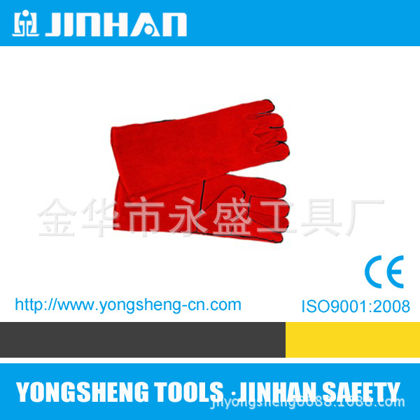 牛二层皮棉纱涂胶加托胶袖浆袖全掌驳掌长短14和16寸手套