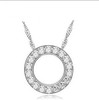 Necklace, ring, fashionable pendant, silver 925 sample, diamond encrusted, simple and elegant design