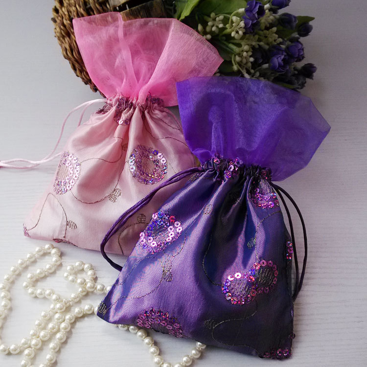 多色可选 传统绣花锦袋 喜糖袋 首饰袋 礼品包装 袋收纳袋纱口袋