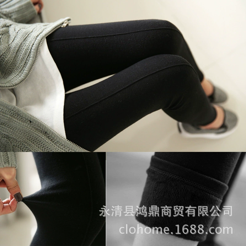 Осенне-зимняя верхняя одежда больших размеров с высокой талией, леггинсы, утолщенные женские хлопковые брюки на флисовой подкладке, теплые брюки