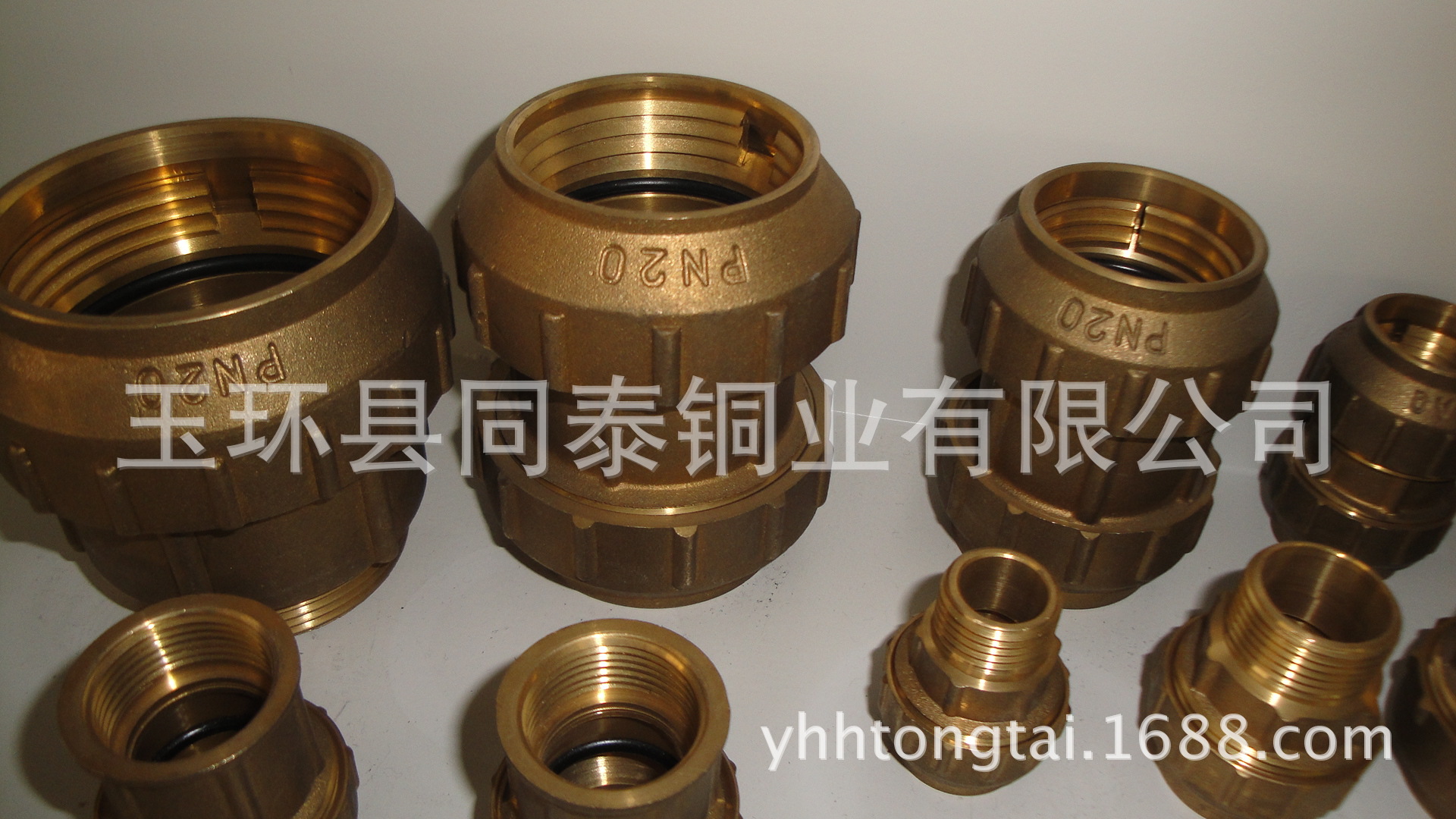 玉环铜阀门 源头厂家批发 黄铜 PE压缩管件20-63