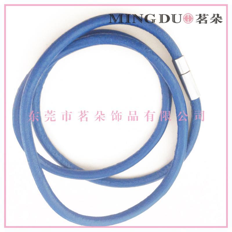 (Qiduo) blue round rubber band wrist strap magnet adhesive wrist strap multi-purpose wrist strap