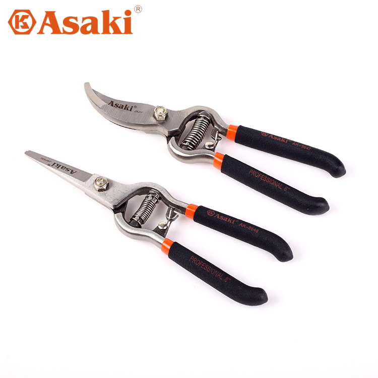 雅赛崎 铁柄 直咀弯咀枝剪 修枝剪 盆景剪刀 线槽剪 花剪