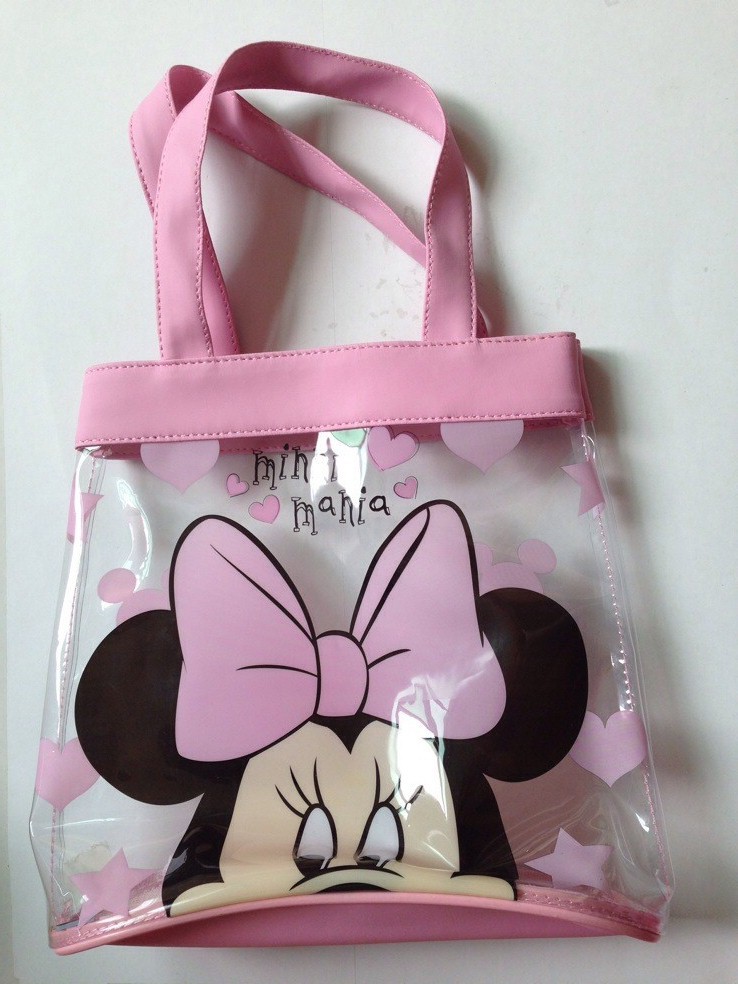 供应透明PVC儿童手提购物袋,卡通手提购物袋,购物袋