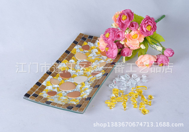 Export glass plate diy suit ceramics Mosaic Collage Decoration exquisite Glass mosaic