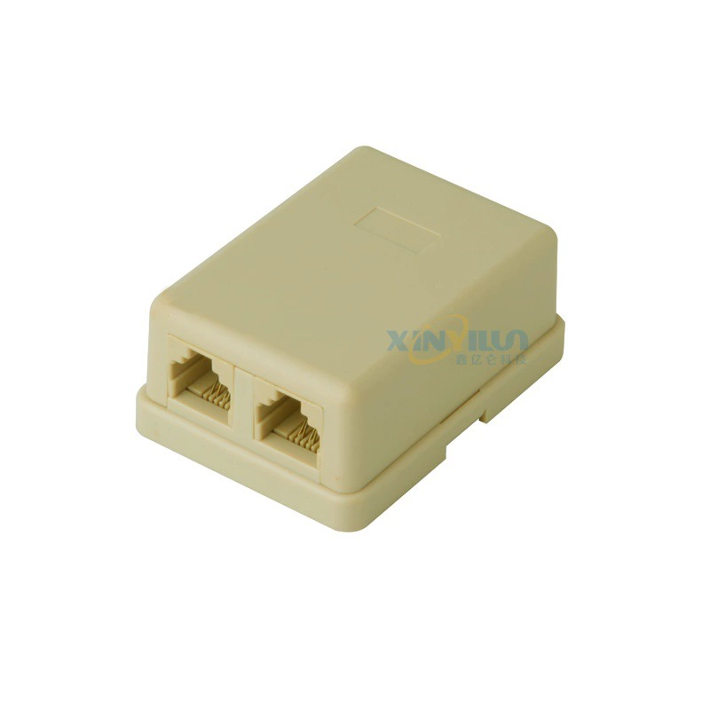 Телефонная распределительная коробка Разветвитель RJ11 6P4C Американская распределительная коробка с двумя отверстиями Распределительная коробка один-два