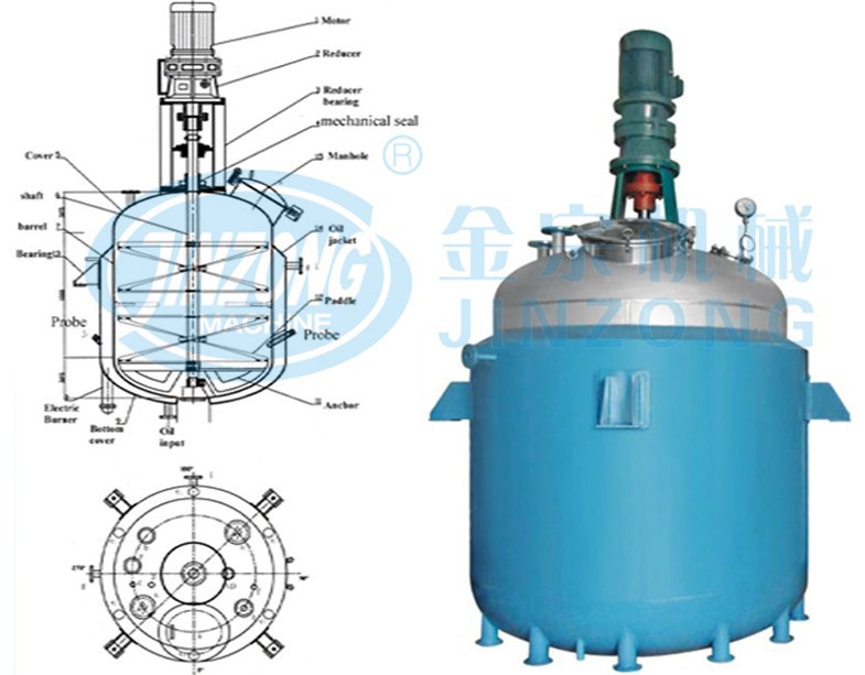 广州反应釜 4000L电加热反应釜SUS304不锈钢化工机械化工设备