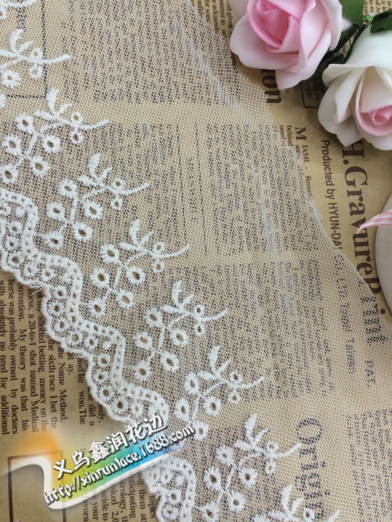 网布棉线花边裙摆花边服装辅料童装花边11cm现货
