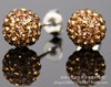 Crystal, earrings, accessory, 10mm, Korean style, Amazon