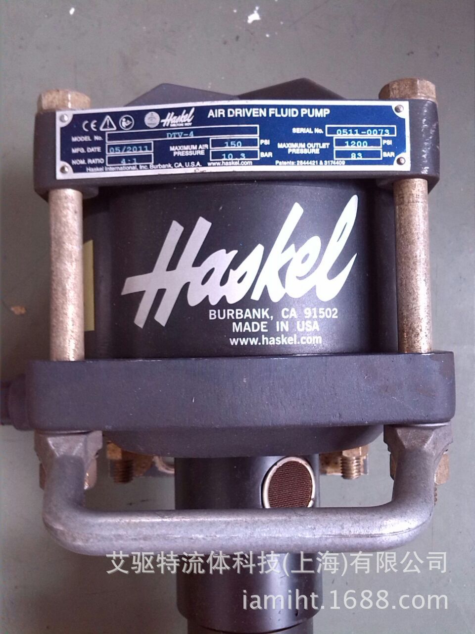 美国haskel汉斯坎空气放大器 空气增压器 测试单元
