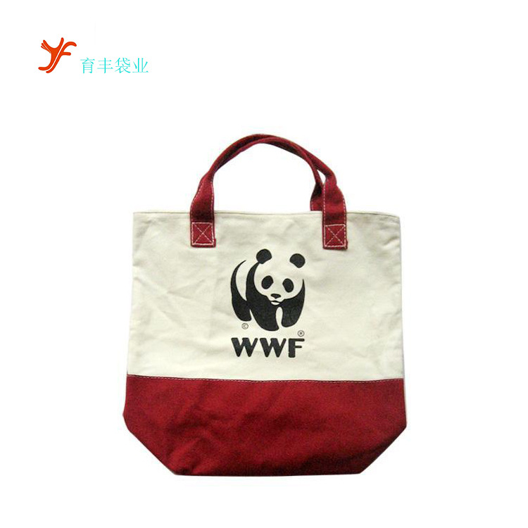 广东厂家供应帆布手提袋 有底无侧拼接手提帆布袋