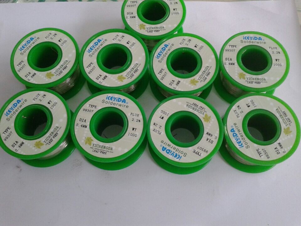 无铅焊锡线，环保焊锡丝，SN99.3CU0.7，0.4MM，焊点饱满光亮