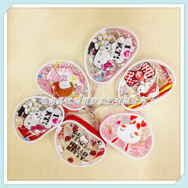 2014新款桃心PVC包装袋 零钱包 卡通图案厂家直销3_副