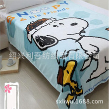 【厂家直销】卡通印花的双面绒毯子 出口日本的空调午睡儿童毯
