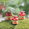 Multicoloured small resin with clove mushrooms, realistic jewelry, micro landscape, handmade