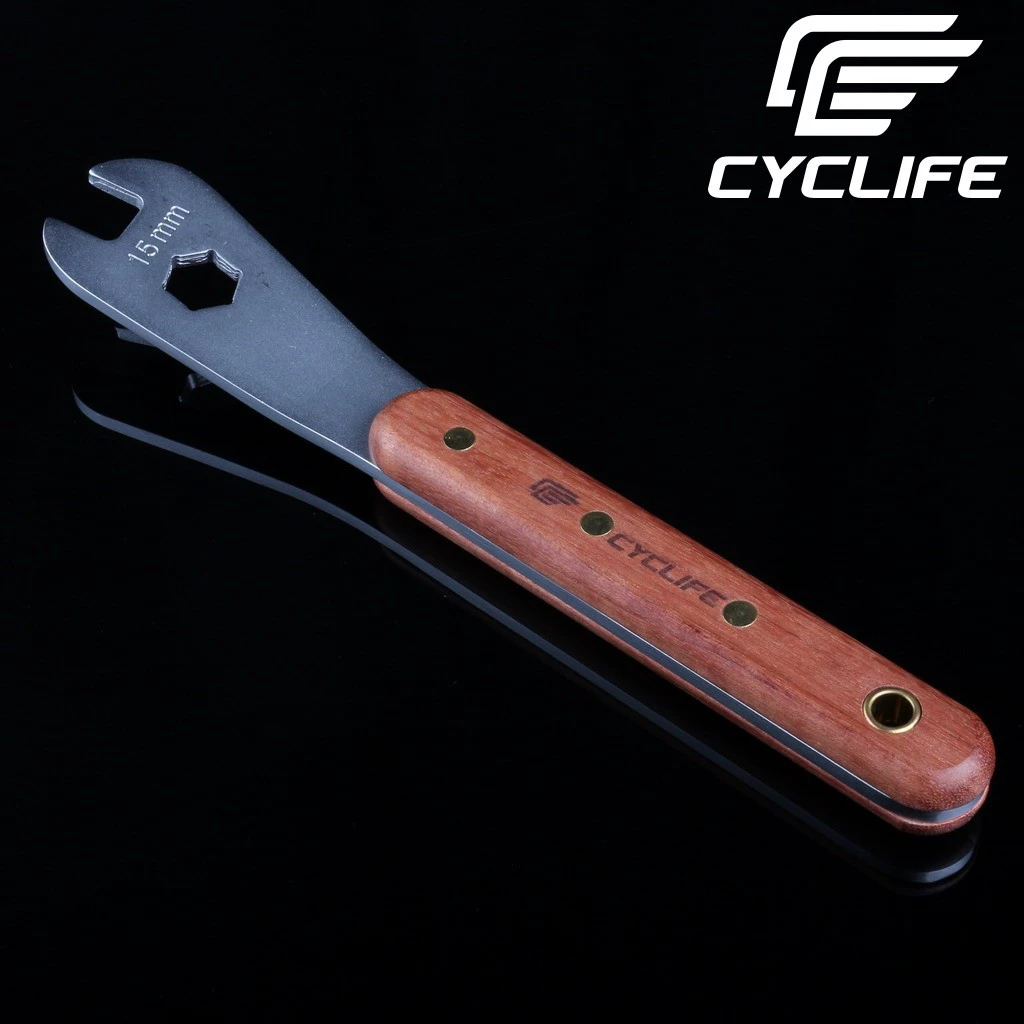 CYCLIFE Professional bike, constructor pedalled, wrench from natural wood