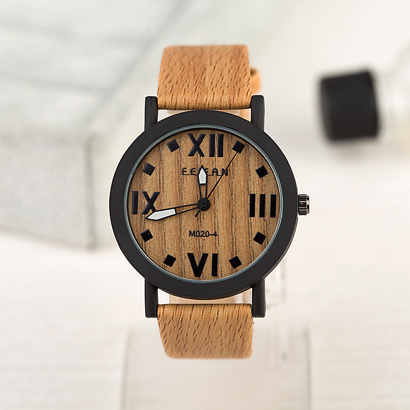 厂家直销批发非凡手表木条纹罗马刻度盘石英表中性休闲简约手腕表