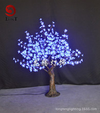led变色樱花树　高仿真景观树　桃花花
