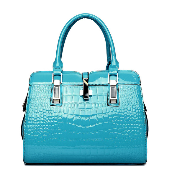 The new tide of Europe and the United States patent leather handbags handbags new shoulder bag