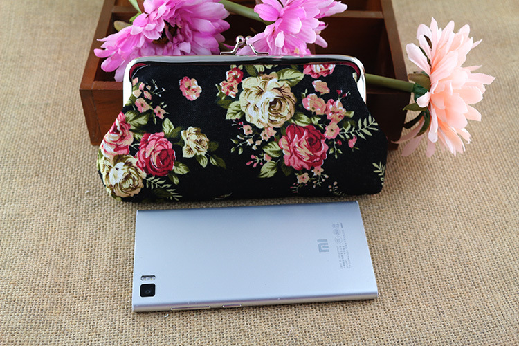 Women's Flower Canvas Buckle Wallets display picture 2