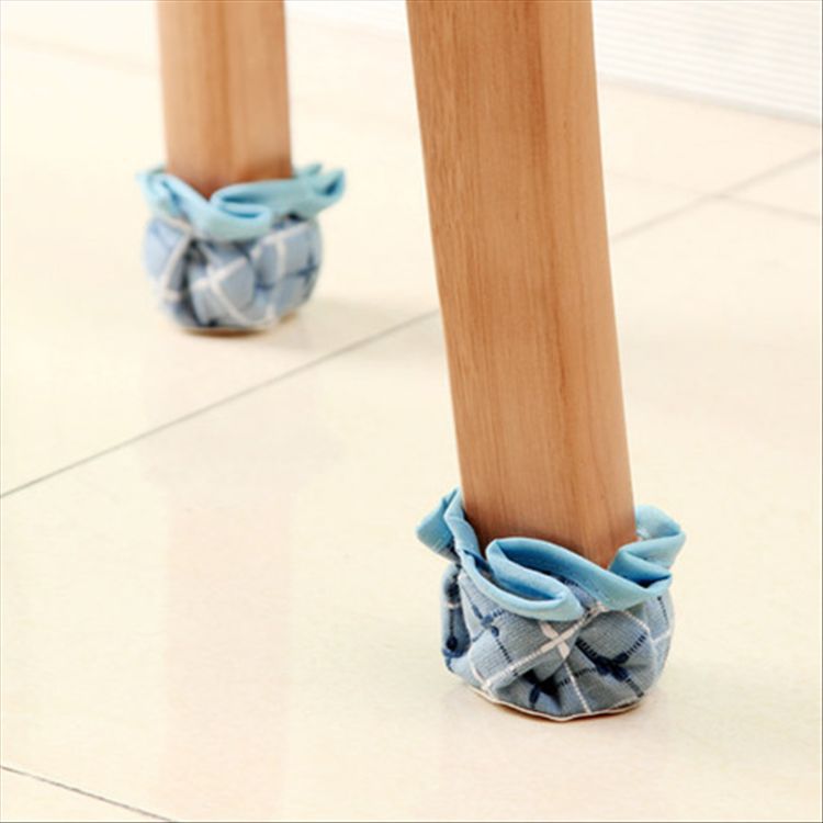 Venta al por mayor Yachao tela engrosada muebles mesa de comedor silla pie cubierta Mesa silla taburete mesa y silla pie pad 4 Pack