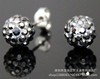 Crystal, earrings, accessory, 10mm, Korean style, Amazon