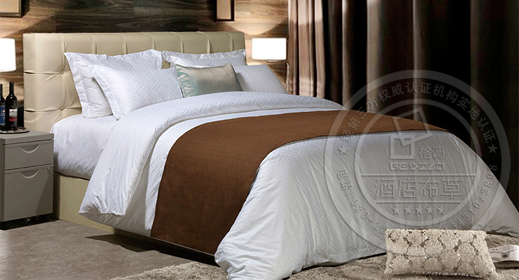 013白色菱之花酒店床品-3750