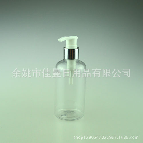 220毫升 透明 圆柱型 洗手液塑料瓶 PET 24牙 洗发水瓶