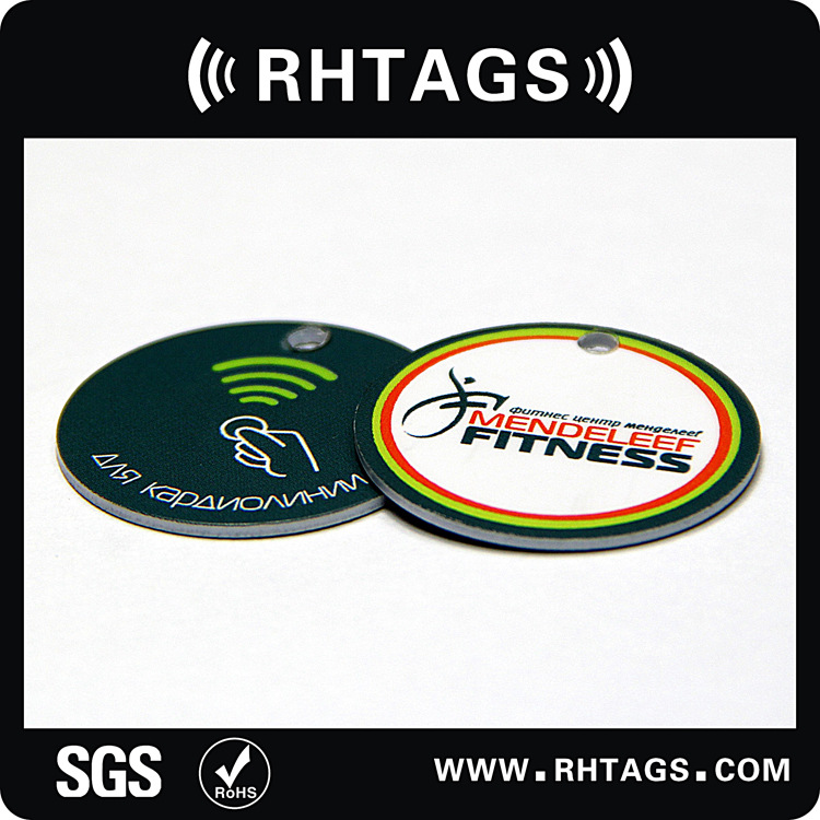 厂家直销PVC钱币卡 RFID硬币形电子标签薄卡 PVC小圆形智能射频卡