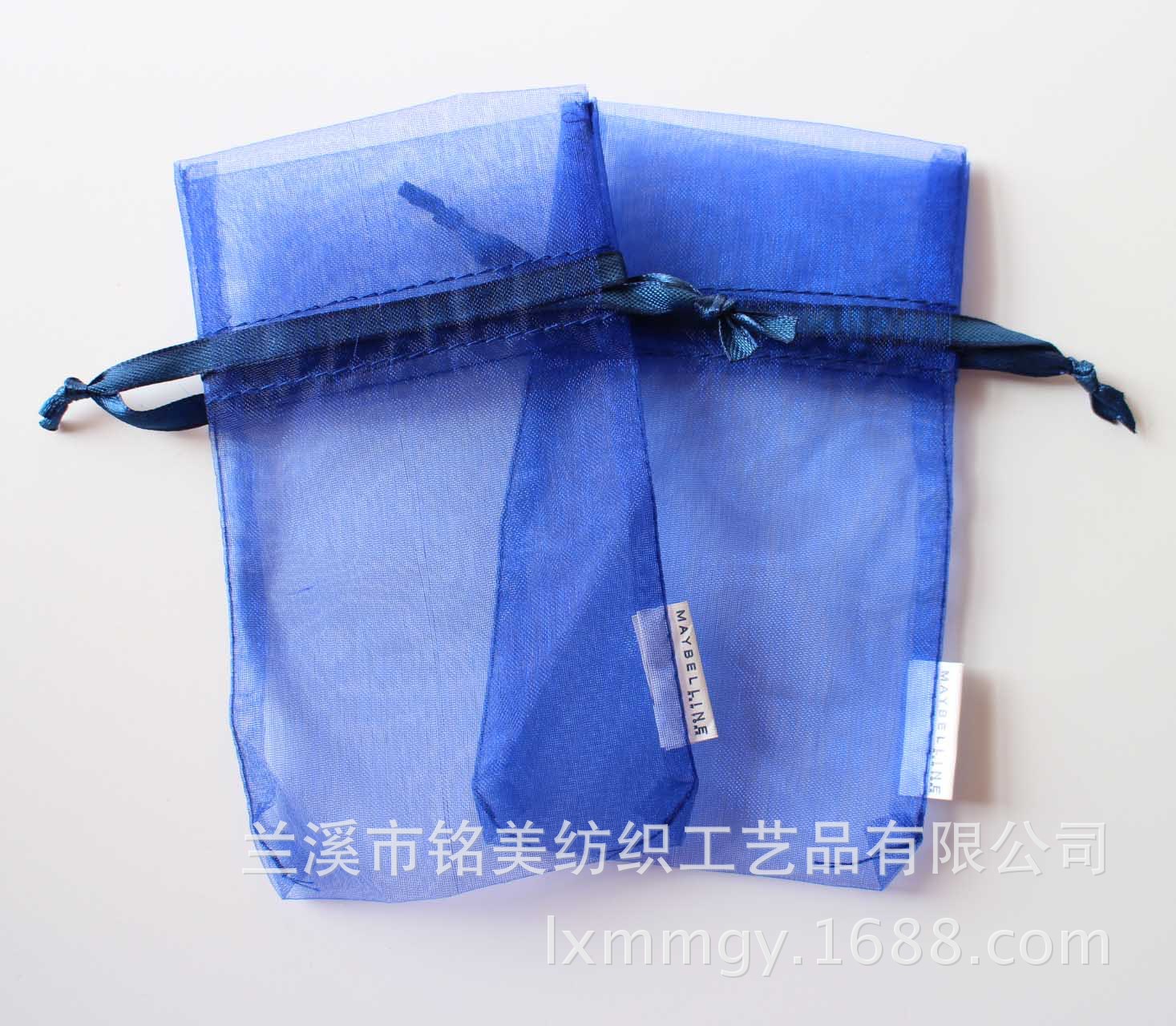 厂家直供 定制布标高品质韩国纱纱袋 化妆品包装欧根纱束口纱袋