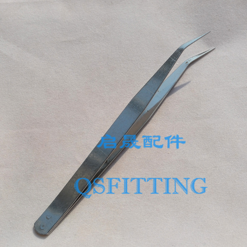 DIY饰品配件 手工饰品串珠工具 不锈钢弯嘴镊子 夹钻镊子