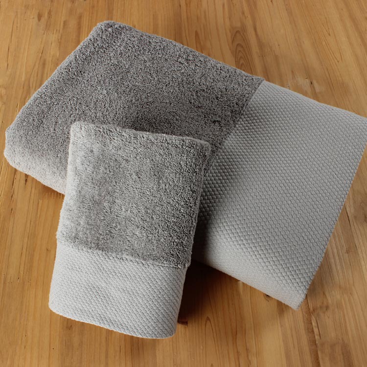 Cotton towel extra thick 40 * 80cm200g pink Gray custom specification color embroidered logo