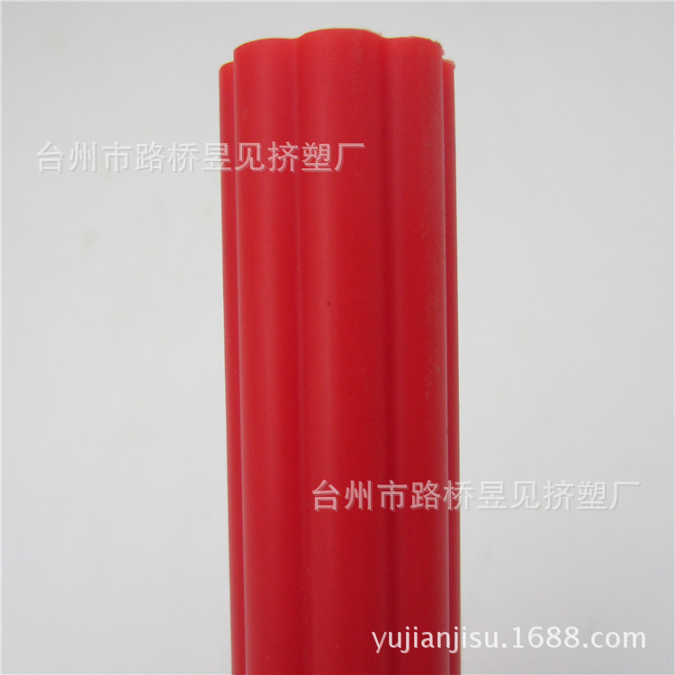 Extrusión de PVC mango rojo varilla de plástico de PVC varilla hueca de plástico Barra de PVC barra de plástico extruido producto de PVC