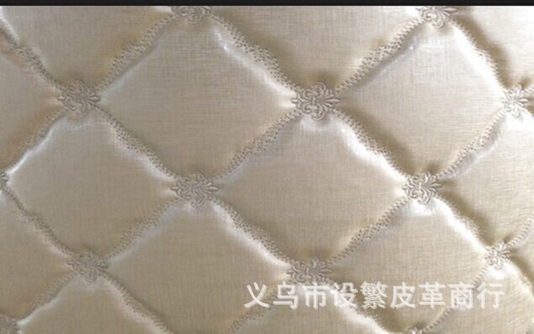 pu皮革面料软包刺绣皮革海绵KTV装饰刺绣皮革移门衣柜门软包厂家