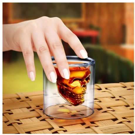 Cráneo creativo taza de cerveza whisky vaso de vino tinto Copa pequeña copa de vino blanco 75ml