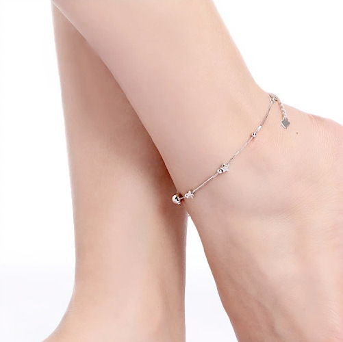 925 tobillos de plata esterlina al por mayor de las mujeres de estilo coreano moda estrella Luna pie joyería transfronteriza Comercio exterior joyería de plata esterlina