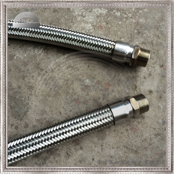 金属软管 304不锈钢波纹软管 平接头 活动内丝外丝螺纹螺母连接