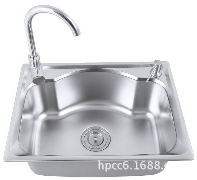 304 Stainless steel Kitchen Sink Healthy security Sink wire drawing Trays one thickening