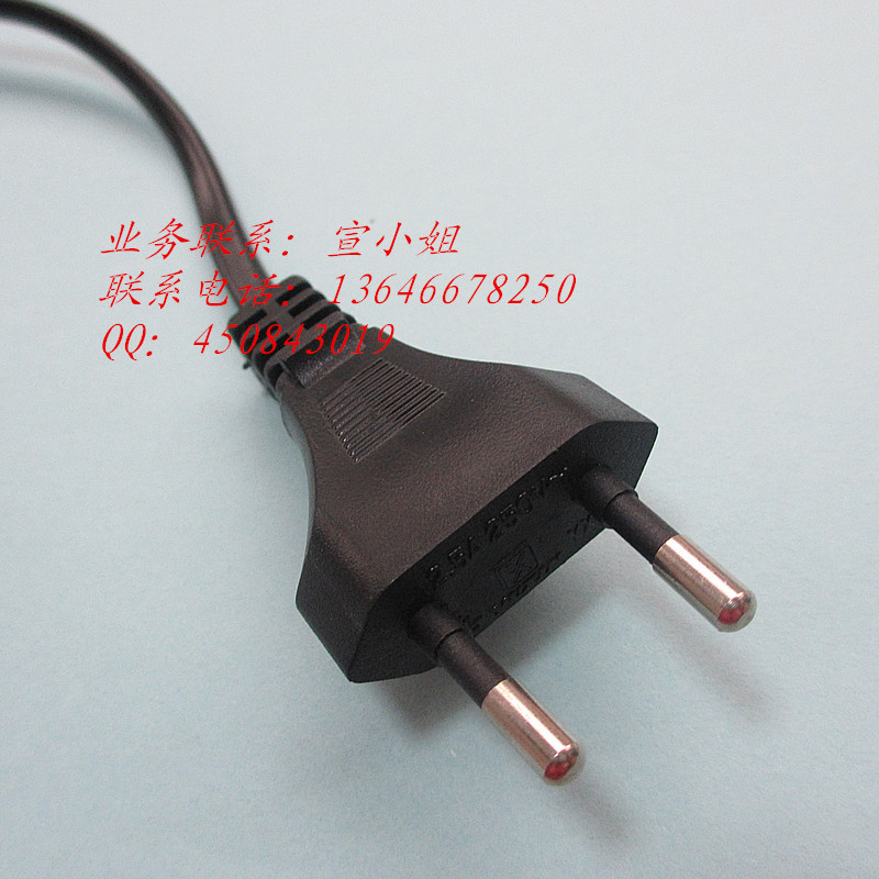厂家供应欧规电源线欧标电源线VDE3*0.75欧洲电源线