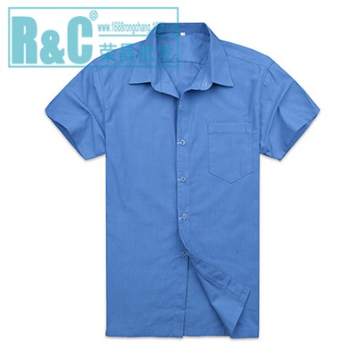 批发   的确良平纹工作服夏装　短袖工服 劳保工作服 电子厂厂服|ms