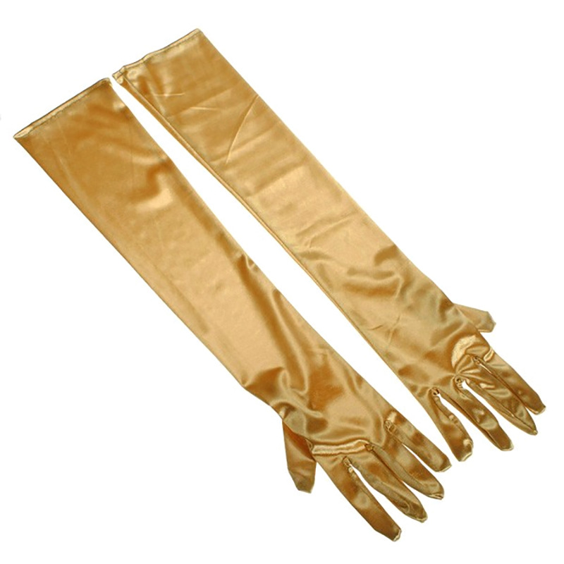 Women's Simple Style Solid Color Satin Gloves 1 Pair display picture 12