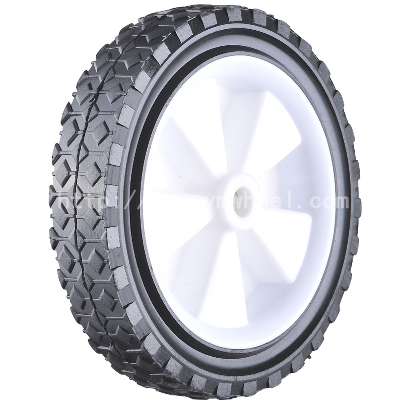 厂家供应6寸 7寸8寸 10寸工业弹力橡胶轮子 行李车轮  实心橡胶轮