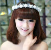 White crystal handmade for bride, ceramics, hair accessory