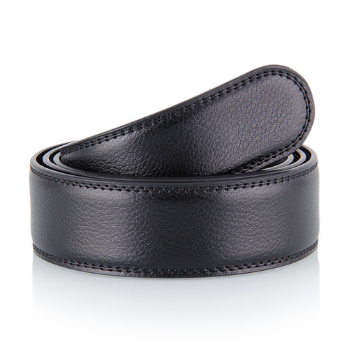 Men's 3.5CM two-layer leather belt body men's belt automatic buckle headless cowhide strip manufacturer wholesale