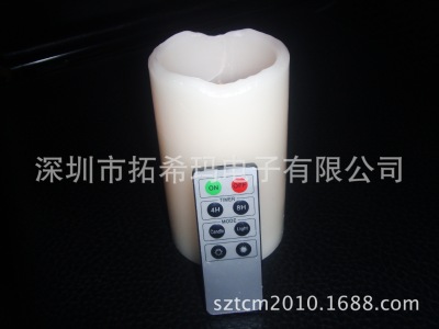 【厂家直销】8按键高亮度黄光遥控4小时8小时定时功能LED仿真蜡烛|ru