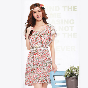 ר����Ʒ2014��װ�¿� Сħ����԰��Ҷ���黨����ȹ Ʒ��β������