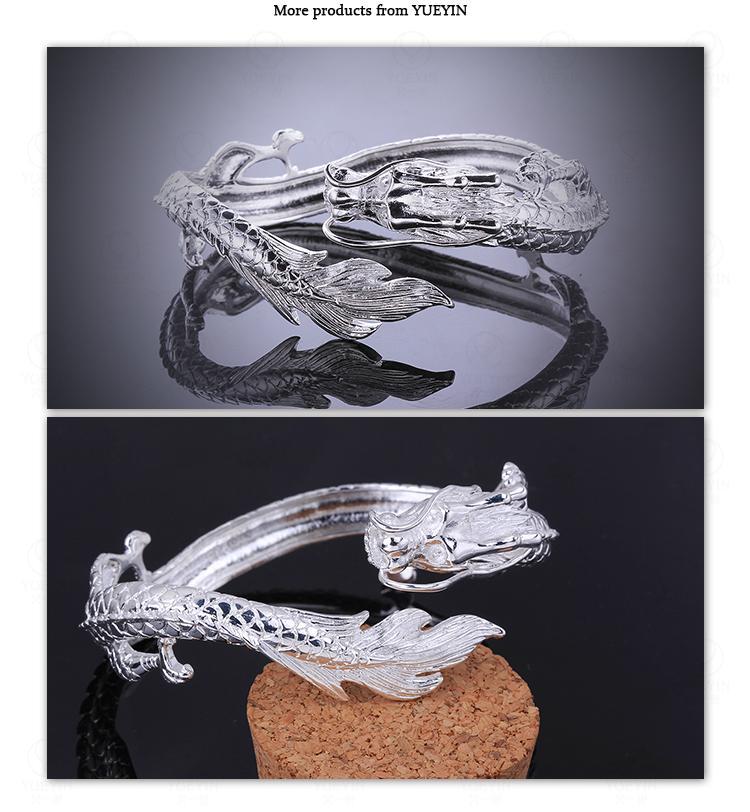 Fashion Dragon Cooperized silver Plating Bangle 1 Piece