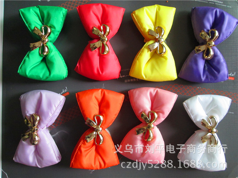 供应超声波压花 5公分线条蝴蝶结 头饰配件蝴蝶结 鞋花