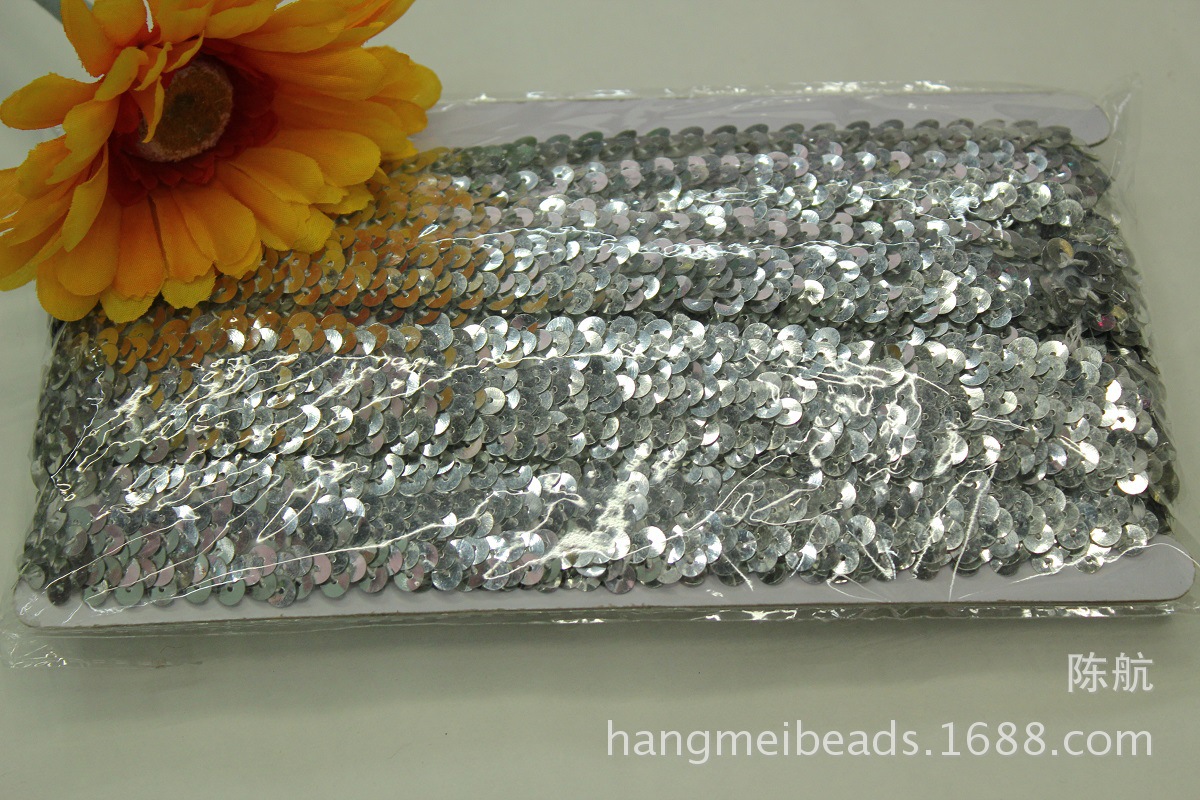 亮片花边,优质PET/PVC花边 亮片花边批发 服装箱包装饰亮片