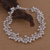 Jewelry, fashionable glossy silver bracelet, wholesale, silver 925 sample, European style, plus size